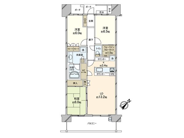 ガーデンアリーナ新百合ヶ丘ヒルトップコート弐番館 間取図(平面図) ガーデンアリーナ新百合ヶ丘ヒルトップコート弐番館 間取図(平面図)