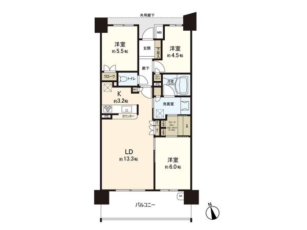 パークシティ新百合ヶ丘 セントラルコートウエスト 間取図(平面図) パークシティ新百合ヶ丘 セントラルコートウエスト 間取図(平面図)