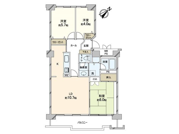 新ゆりグリーンタウンアカシア街区 5号棟 間取図(平面図) 新ゆりグリーンタウンアカシア街区 5号棟 間取図(平面図)