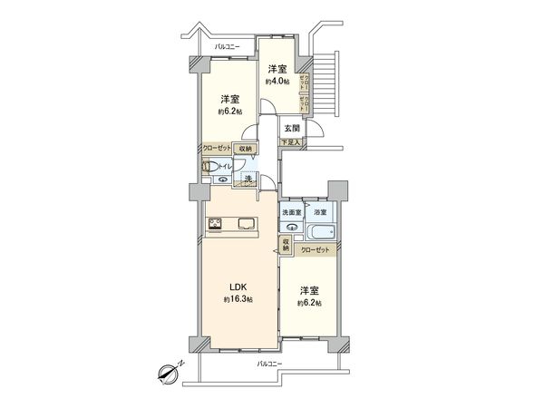 新ゆりグリーンタウンけやき街区 1号棟 間取図(平面図) 新ゆりグリーンタウンけやき街区 1号棟 間取図(平面図)