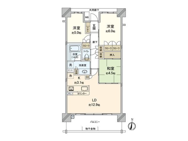 パークシティ新百合ヶ丘 エアリーコートウエスト 間取図(平面図) パークシティ新百合ヶ丘 エアリーコートウエスト 間取図(平面図)