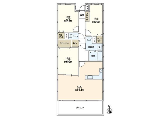 宿河原パークハウス 壱番館 間取図(平面図) 宿河原パークハウス 壱番館 間取図(平面図)