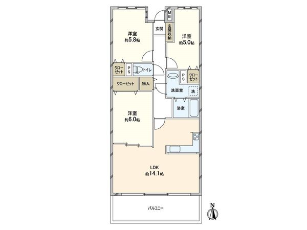 宿河原パークハウス 壱番館 間取図(平面図) 宿河原パークハウス 壱番館 間取図(平面図)