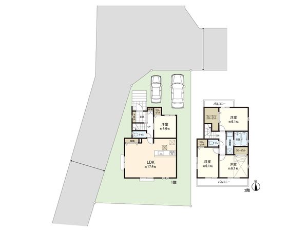 南生田1丁目 新築戸建(1号棟) 間取図(平面図) 南生田1丁目 新築戸建(1号棟) 間取図(平面図)