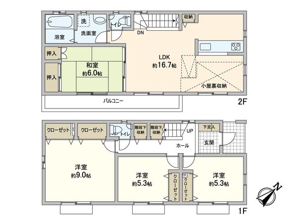 南生田一丁目 戸建 間取図(平面図) 間取図(平面図)