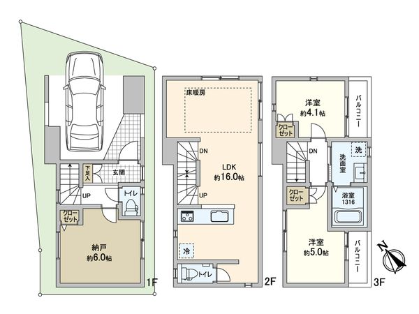 菅稲田堤1丁目戸建 間取