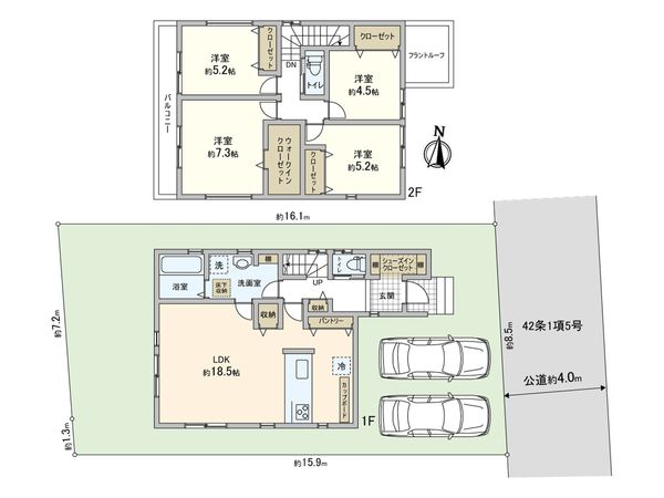 多摩区生田6丁目 新築戸建2号棟 間取図(平面図)