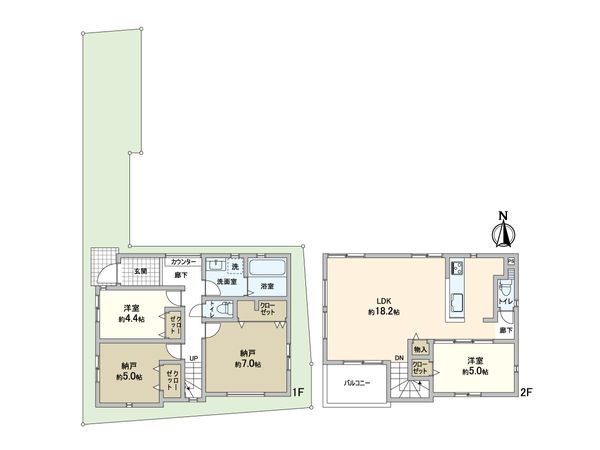 宿河原7丁目 新築戸建(2号棟) 間取図(平面図)