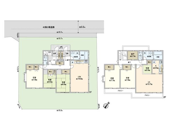 西生田1丁目 戸建 間取図(平面図)