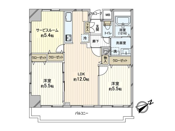 エクレール向ヶ丘遊園 間取図(平面図) 間取図(平面図)