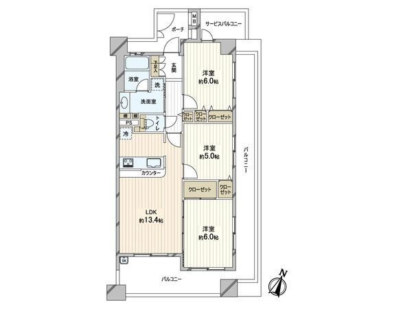 シーズガーデン登戸新町 間取図(平面図)