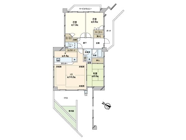 ジェイパーク向ヶ丘メイプルハウス 間取図(平面図) ジェイパーク向ヶ丘メイプルハウス 間取図(平面図)