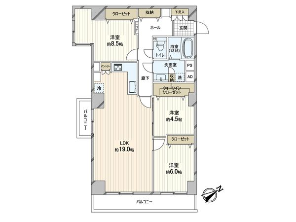 登戸ハイデンス 間取図(平面図) 間取図(平面図)
