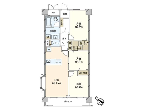 グレイス向ヶ丘遊園 間取図(平面図) 間取図(平面図)