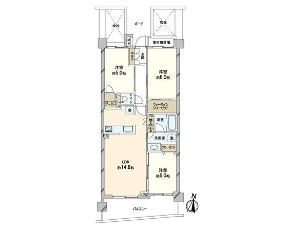 クレストフォルム生田グランヒルズ 間取図(平面図) クレストフォルム生田グランヒルズ 間取図(平面図)