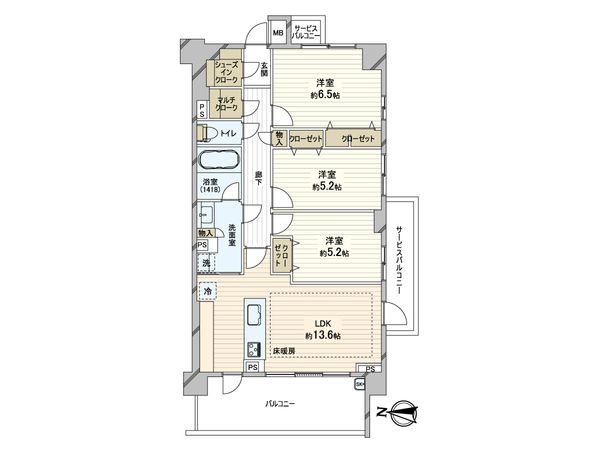 クレアホームズ向ヶ丘遊園 間取図(平面図) 間取図(平面図)