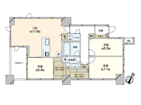 アトラスタワー向ヶ丘遊園 間取図(平面図) 間取図(平面図)