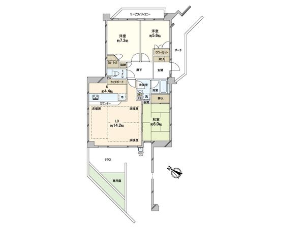 ジェイパーク向ヶ丘メイプルハウス 間取図(平面図) 間取図(平面図)