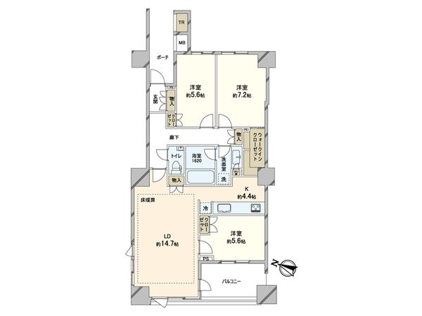 アトラスタワー向ヶ丘遊園 間取図(平面図) アトラスタワー向ヶ丘遊園 間取図(平面図)