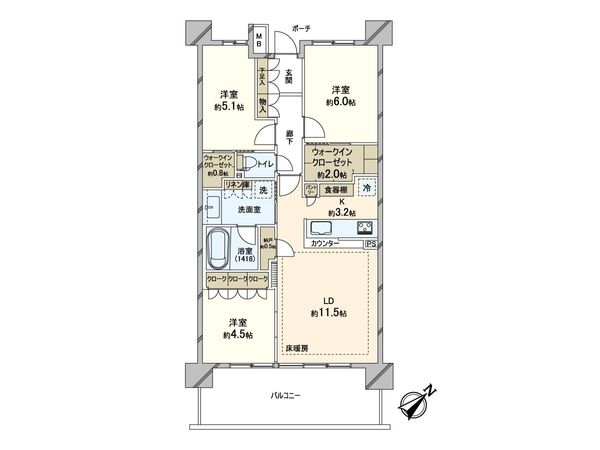 パークホームズ登戸スクエア 間取図(平面図) パークホームズ登戸スクエア 間取図(平面図)