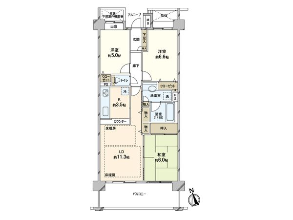 ソフィア宿河原 間取図(平面図) ソフィア宿河原 間取図(平面図)