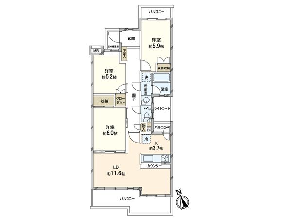 藤和ライブタウン百合ヶ丘Ⅱ 間取図(平面図) 藤和ライブタウン百合ヶ丘Ⅱ 間取図(平面図)