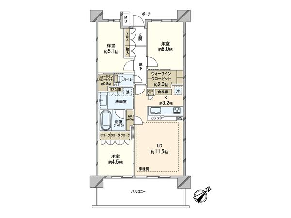 パークホームズ登戸スクエア 間取図(平面図) パークホームズ登戸スクエア 間取図(平面図)