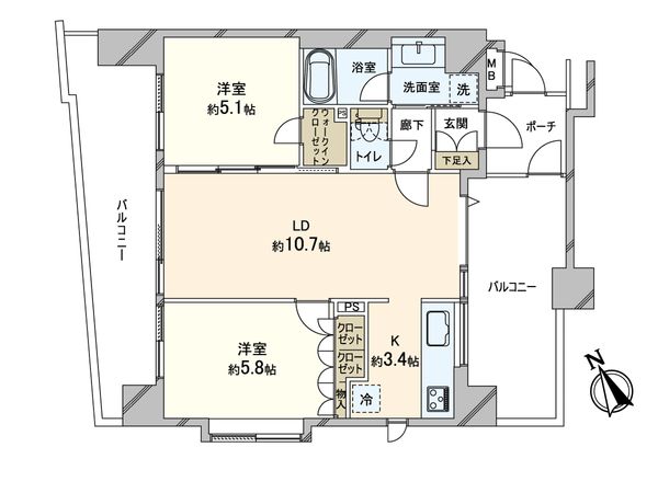 ドメスセレーナ向ヶ丘遊園 間取図(平面図) ドメスセレーナ向ヶ丘遊園 間取図(平面図)