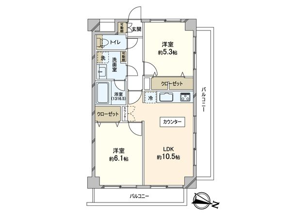藤和向ケ丘遊園コープ 間取図(平面図)