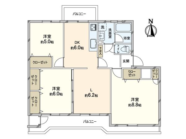 生田明王台ハイツ 間取図(平面図) 生田明王台ハイツ 間取図(平面図)