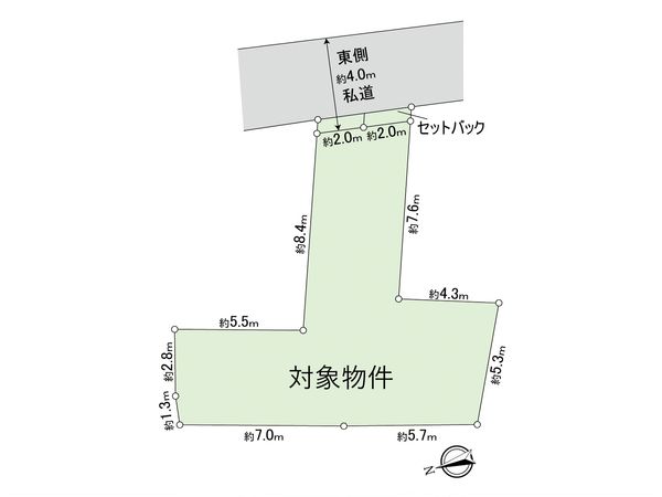 赤堤4丁目 土地 区画図