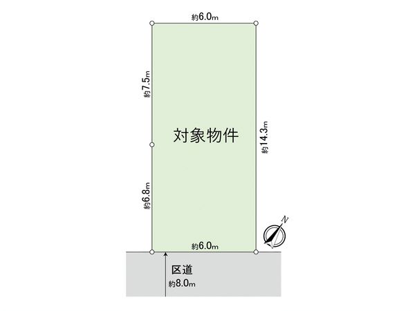 世田谷区豪徳寺 土地D区画 区画図 世田谷区豪徳寺 土地D区画 区画図