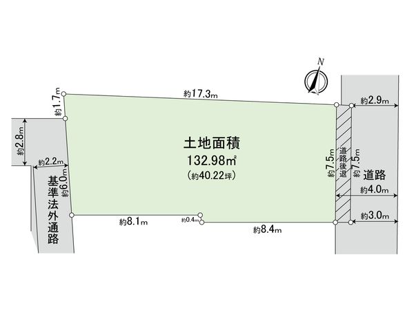 上北沢1丁目 土地 区画図