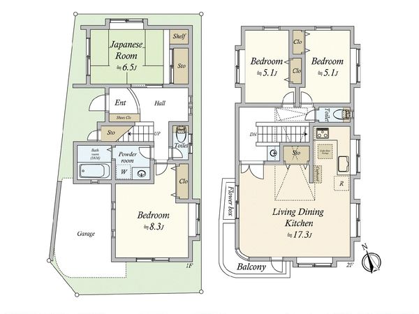 赤堤5丁目 戸建 間取図(平面図) 赤堤5丁目 戸建 間取図(平面図)