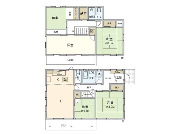 豪徳寺2丁目 借地権付き戸建 間取図(平面図)