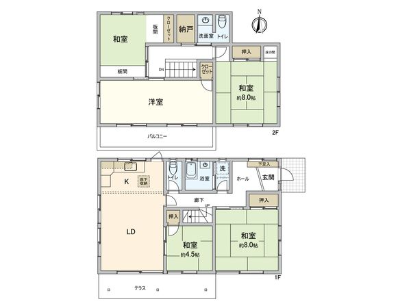 豪徳寺2丁目 借地権付き戸建 間取図(平面図)