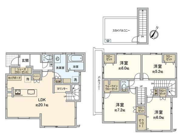 上北沢1丁目 新築戸建 間取図(平面図)
