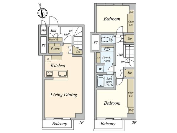 経堂セントラルマンション 間取図(平面図)