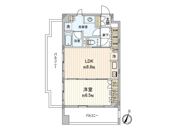 日神デュオステージ経堂 間取図(平面図)