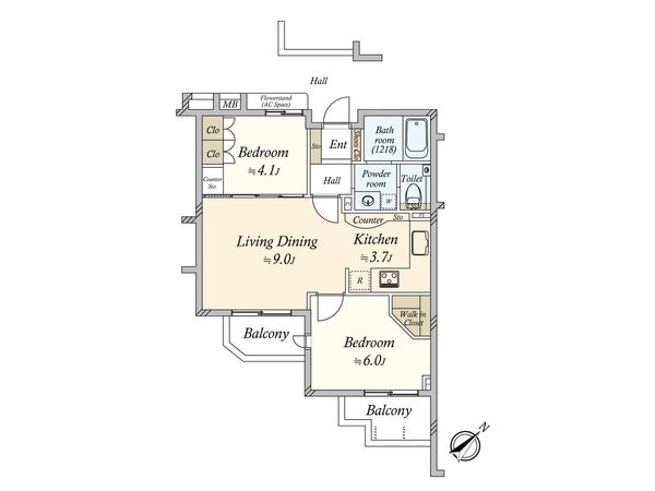 ファミール経堂アンシェール 間取図(平面図) 間取図(平面図)