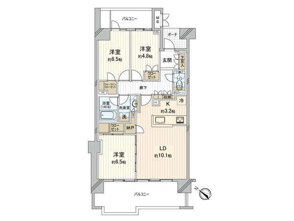桜上水ガーデンズ D棟 間取図(平面図) 間取図(平面図)
