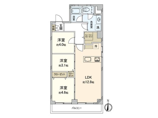東海経堂マンション 間取図(平面図) 間取図(平面図)