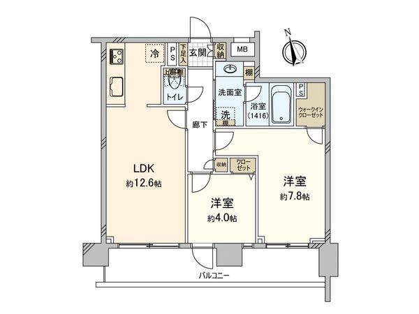 ベルス経堂弐番館 間取図(平面図) ベルス経堂弐番館 間取図(平面図)