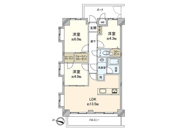 ライオンズガーデン上北沢 間取図(平面図)