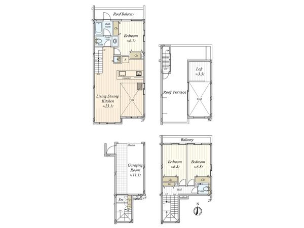 デュフレベース赤堤 間取図(平面図) デュフレベース赤堤 間取図(平面図)