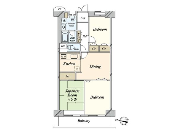 芦花公園スカイハイツ 間取図(平面図)
