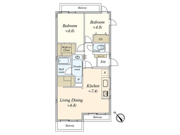 経堂ダイカンプラザⅠ 間取図(平面図) 間取図(平面図)