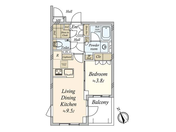 レ・ジェイド桜上水ティアラ 間取図(平面図) 間取図(平面図)