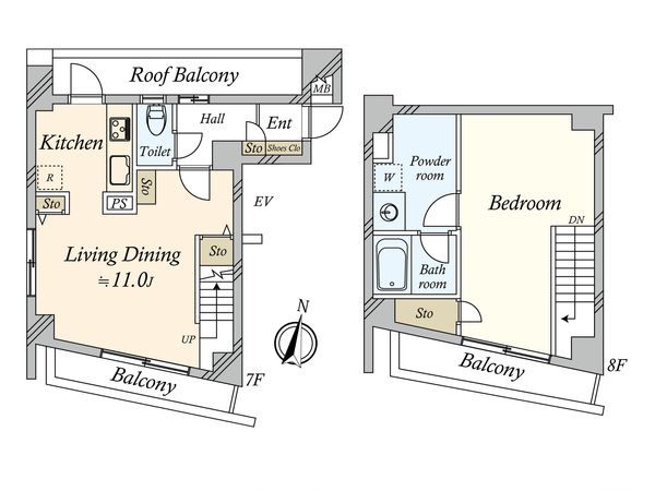 オリンポス代々木公園 間取図(平面図) オリンポス代々木公園 間取図(平面図)