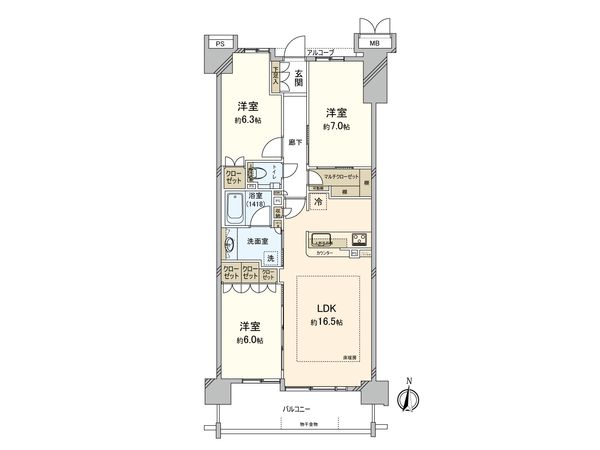 ザ・レジデンス千歳船橋グランエアレジデンス 間取図(平面図)